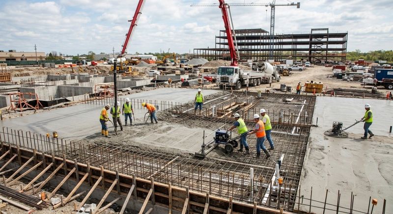 Commercial Slab Installation in Toledo, OH